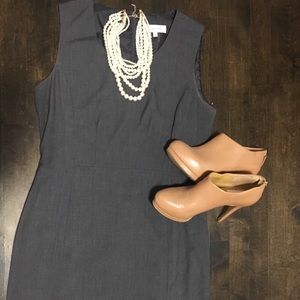 Calvin Klein Grey Work-Ready Sheath Dress, Size 10